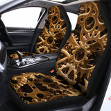 Steampunk Brass Cogs And Gears Print Universal Fit Car Seat Covers 102422