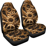 Steampunk Brass Cogs And Gears Print Universal Fit Car Seat Covers 102422