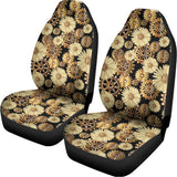Steampunk Chamomile Pattern Print Universal Fit Car Seat Covers 102422