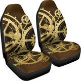 Steampunk Cogwheels Print Universal Fit Car Seat Covers 102422
