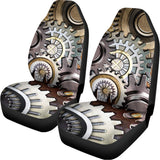 Steampunk Gears And Cogs Print Universal Fit Car Seat Covers 102422