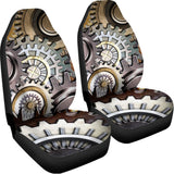 Steampunk Gears And Cogs Print Universal Fit Car Seat Covers 102422