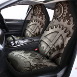Steampunk Metal Gears Print Universal Fit Car Seat Covers 102422