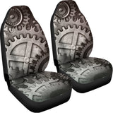 Steampunk Metal Gears Print Universal Fit Car Seat Covers 102422
