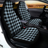 Steel Blue And Black Buffalo Check Print Universal Fit Car Seat Covers 102422