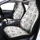 Stethoscope Sign Pattern Print Universal Fit Car Seat Covers 102422