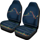 Stock Candlestick And Indicators Print Universal Fit Car Seat Covers 102422