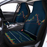Stock Candlestick And Indicators Print Universal Fit Car Seat Covers 102422