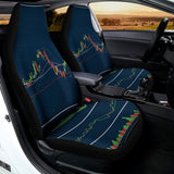 Stock Candlestick And Indicators Print Universal Fit Car Seat Covers 102422
