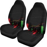 Stock Market Candlestick Print Universal Fit Car Seat Covers 102422