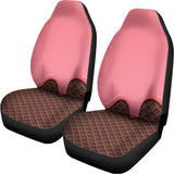 Strawberry Ice Cream Melted Print Universal Fit Car Seat Covers 102422