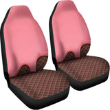 Strawberry Ice Cream Melted Print Universal Fit Car Seat Covers 102422