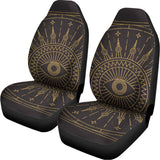 Sun All Seeing Eye Print Universal Fit Car Seat Covers 102422