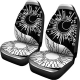 Sun And Moon Yin Yang Print Universal Fit Car Seat Covers 102422
