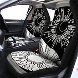 Sun And Moon Yin Yang Print Universal Fit Car Seat Covers 102422