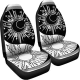 Sun And Moon Yin Yang Print Universal Fit Car Seat Covers 102422