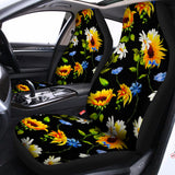 Sunflower Chamomile Pattern Print Universal Fit Car Seat Covers 102422