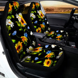 Sunflower Chamomile Pattern Print Universal Fit Car Seat Covers 102422