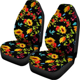Sunflower Floral Pattern Print Universal Fit Car Seat Covers 102422