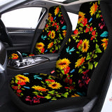 Sunflower Floral Pattern Print Universal Fit Car Seat Covers 102422