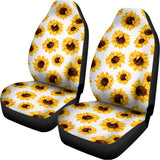 Sunflower Polka Dot Pattern Print Universal Fit Car Seat Covers 102422