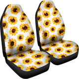 Sunflower Polka Dot Pattern Print Universal Fit Car Seat Covers 102422