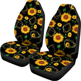 Sunflower Polygonal Pattern Print Universal Fit Car Seat Covers 102422