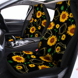 Sunflower Polygonal Pattern Print Universal Fit Car Seat Covers 102422