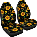 Sunflower Polygonal Pattern Print Universal Fit Car Seat Covers 102422