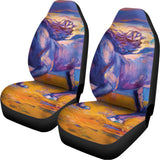 Sunset Horse Painting Print Universal Fit Car Seat Covers 102422