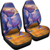 Sunset Horse Painting Print Universal Fit Car Seat Covers 102422
