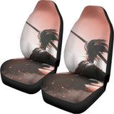 Sunset Japanese Samurai Print Universal Fit Car Seat Covers 102422