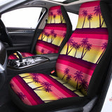 Sunset Palm Tree Pattern Print Universal Fit Car Seat Covers 102422