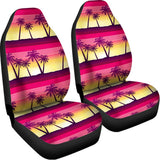 Sunset Palm Tree Pattern Print Universal Fit Car Seat Covers 102422