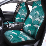 Surfing Wave Pattern Print Universal Fit Car Seat Covers 102422