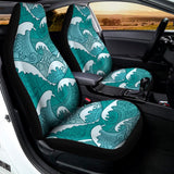 Surfing Wave Pattern Print Universal Fit Car Seat Covers 102422