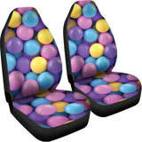 Sweet Candy Ball Pattern Print Universal Fit Car Seat Covers 102422