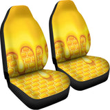 Sweet Honey Bee Hive Print Universal Fit Car Seat Covers 102422