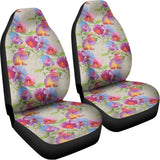 Sweet Pea Flower Pattern Print Universal Fit Car Seat Covers 102422