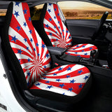 Swirl American Patriotic Star Print Universal Fit Car Seat Covers 102422
