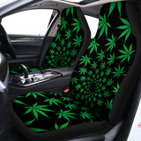 Swirl Cannabis Leaf Print Universal Fit Car Seat Covers 102422