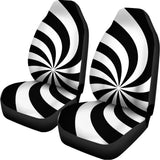 Swirl Optical Illusion Print Universal Fit Car Seat Covers 102422