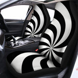 Swirl Optical Illusion Print Universal Fit Car Seat Covers 102422