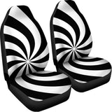 Swirl Optical Illusion Print Universal Fit Car Seat Covers 102422