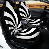 Swirl Optical Illusion Print Universal Fit Car Seat Covers 102422