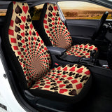 Swirl Playing Card Suits Print Universal Fit Car Seat Covers 102422