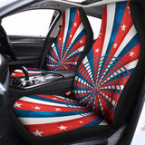 Swirly American Patriotic Print Universal Fit Car Seat Covers 102422