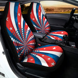 Swirly American Patriotic Print Universal Fit Car Seat Covers 102422