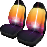Synthwave Pyramid Print Universal Fit Car Seat Covers 102422