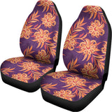 Tangerine Floral Bohemian Pattern Print Universal Fit Car Seat Covers 102422